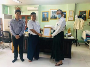 Donation of C.Hand Sanitizer to Mandalay and Yangon
